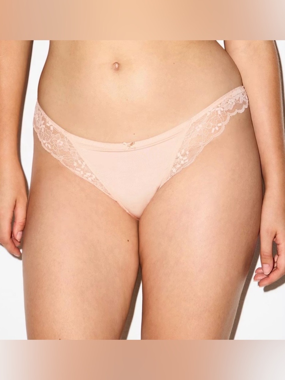 SKIMS Primrose Blush Lace Bikini Panty